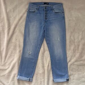 Kut from the Kloth Light Blue High-Rise Button-Fly Jeans